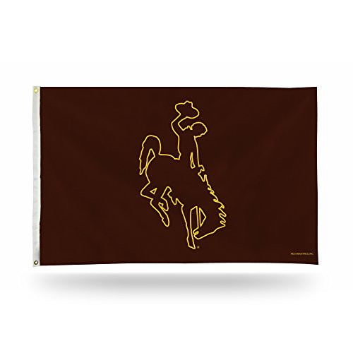 NCAA Rico Industries 3-Foot by 5-Foot Single Sided Banner Flag with Grommets Wyoming Cowboys