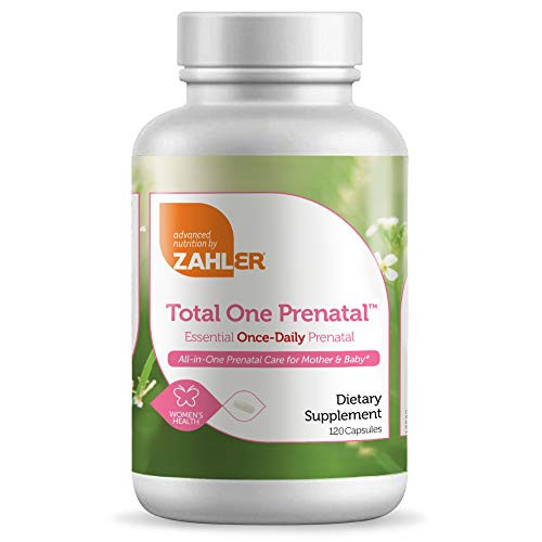 Zahler Total One Prenatal Once Daily Prenatal Vitamins Certified Kosher 120 Capsules