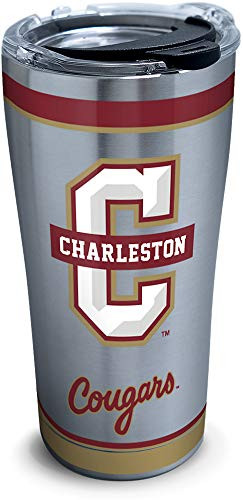 Tervis NCAA Charleston Cougars Tradition Stainless Steel Insulated Tumbler with Lid 20 oz Silver