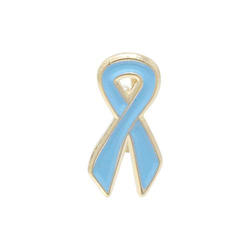 WizardPins Light Blue Awareness Ribbon Enamel Pin Support Prostate Cancer 5 Pins WizardPins Light Blue Awareness Ribbon Enamel Pin Support Prostate Cancer 5 Pins