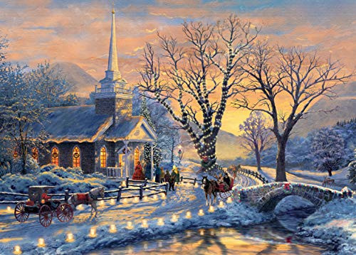 Ceaco Thomas Kinkade - Holiday Sleigh Ride Jigsaw Puzzle 1000 Pieces Ceaco Thomas Kinkade - Holiday Sleigh Ride Jigsaw Puzzle 1000 Pieces