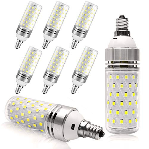 E12 LED Corn Bulb Light 16W Candelabra LED Bulbs 120W Equivalent Daylight White 6000K 1500LM E12 Base LED Chandelier Decorative Bulb Non-Dimmable LED Lamp for Ceiling Fan Home Lighting 8-Pack E12 LED Corn Bulb Light 16W Candelabra LED Bulbs 120W Equivalent Daylight White 6000K 1500LM E12 Base LED Chandelier Decorative Bulb Non-Dimmable LED Lamp for Ceiling Fan Home Lighting 8-Pack