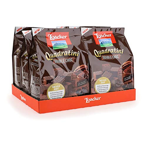 Loacker Quadratini Premium Double Choc Wafer Cookies 250g8_82oz pack of 6 Loacker Quadratini Premium Double Choc Wafer Cookies 250g8_82oz pack of 6