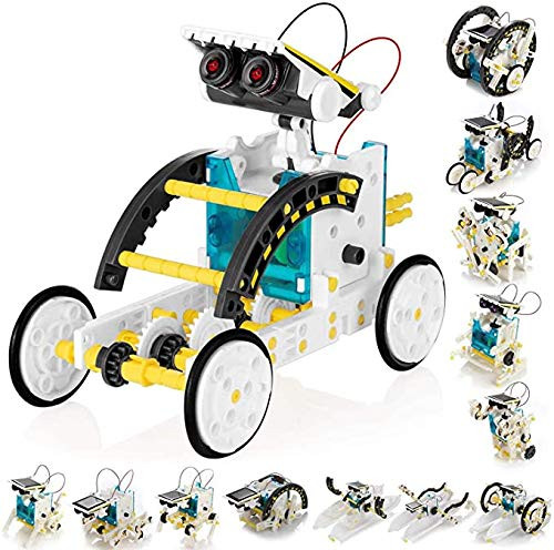 13-in-1 Solar Power Robots Creation Toy Educational Experiment DIY Robotics Kit Science Toy Solar Powered Building Robotic Set Age 8-12 for Boys Girls Kids Teens to Build