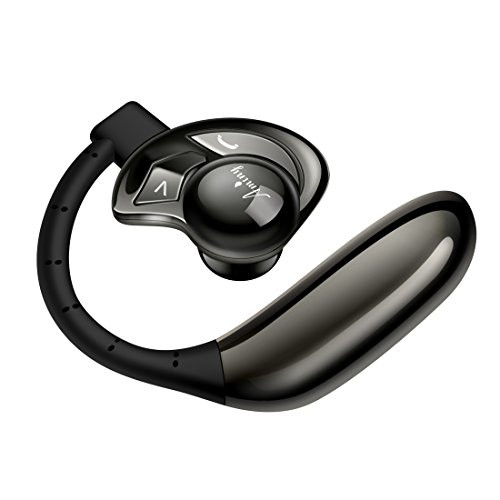 AMINY Bluetooth Headset Wireless Bluetooth Earpiece-Compatible with AndroidiPhoneSmartphonesLaptop-16 Hrs Playing Time V5_0 Bluetooth Earbuds Wireless Headphones with Noise Cancelling Mic
