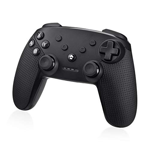 Wireless Controller for Switch Pro Controller Remote Gamepad with Gyro Axis Turbo and Dual Vibration Compatible for Nintendo Switch Console PS3 PC iOS Android Black