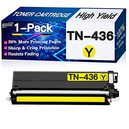 Eyouinc Compatible Toner Cartridge Replacement for TN436Y TN-436Y TN436 TN-436 use for Brother MFC-L8900CDW MFC-L9570CDW HL-L8360CDW HL-L9310CDW Printer Yellow