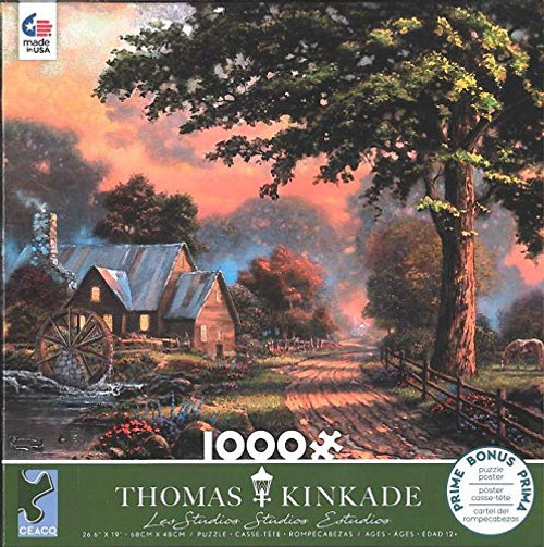 Ceaco Thomas Kinkade 1000 Piece Jigsaw Puzzle - Simpler Times II Ceaco Thomas Kinkade 1000 Piece Jigsaw Puzzle - Simpler Times II
