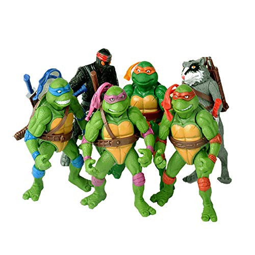 Teenage Mutant Ninja Turtles 6-Piece-Teenage Mutant Ninja Turtles Action Figure-TMNT Action Doll-Mutants Leonardo Raphael Michelangelo Donatello