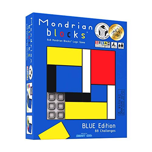 Mondrian Blocks - Blue Edition Parents Choice Award Winner - Brain Teaser STEM Puzzle Game