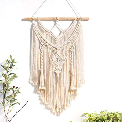 YIYU Woven Tapestry Wall Hanging Art Boho Chic Tapestry Macrame Bohemian Woven Home Decoration