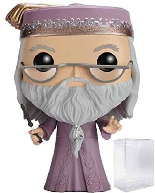 HARRY POTTER - Albus Dumbledore with Wand 15 Funko Pop Vinyl Figure Includes Compatible Pop Box Protector Case