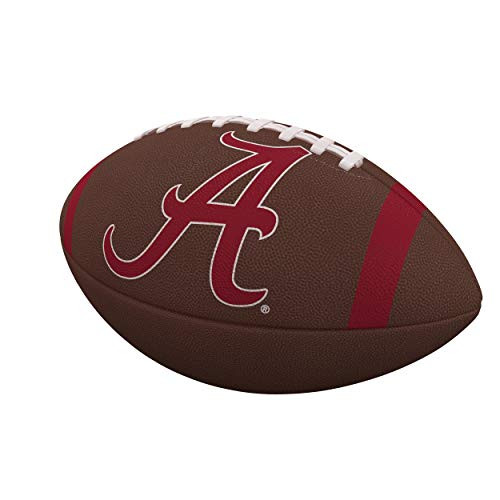 Logo Brands NCAA Alabama Crimson Tide Team Stripe Official-Size Composite Football Brown Logo Brands NCAA Alabama Crimson Tide Team Stripe Official-Size Composite Football Brown