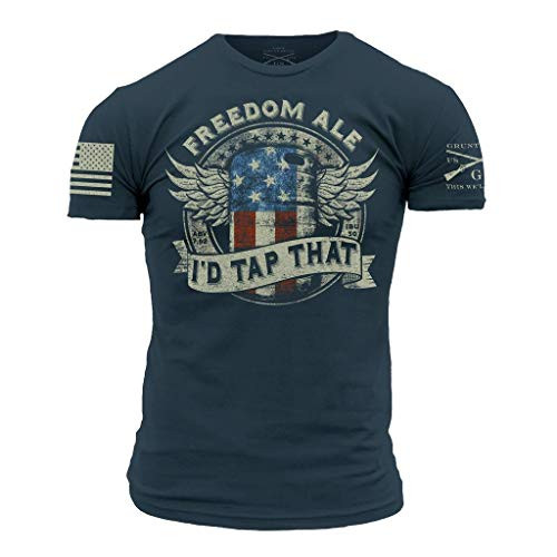 Grunt Style Freedom Ale Mens T-Shirt Color Indigo Size Small