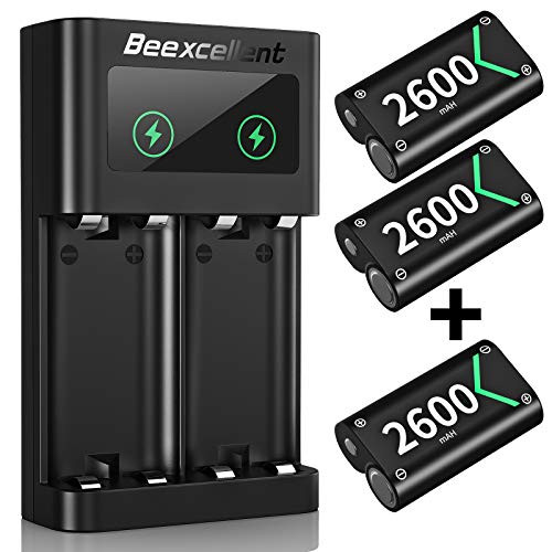 Controller Battery Pack Charger for Xbox One 3pcs x 2600mAh Rechargeable Controller Battery with Over-Charge Protection Compatible with Xbox OneXbox One SXbox One XXbox One Elite