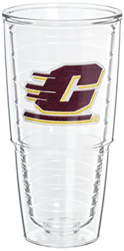 Tervis 1007478 Central Michigan University Emblem Individually Boxed Tumbler, 24 oz, Clear