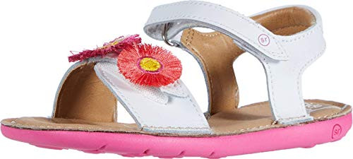 Stride Rite girls Srt Monroe Sandal White 7_5 Wide Toddler US