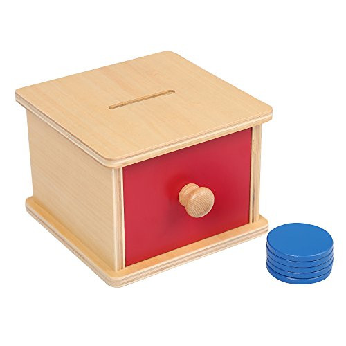 LEADER JOY Montessori Materials Object Permanence Box for Toddlers Imbucare Box w Small Circularity