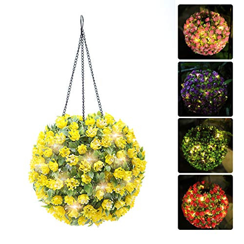 Solar Lantern Hanging Lights Outdoor Waterproof Outdoor Solar Garden Lights Decor for Yard Porch Tree Fence Patio Yellow