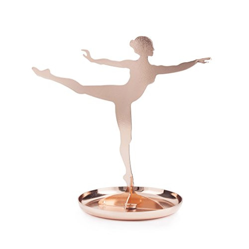 Kikkerland JK08-CO Ballerina Jewelry Stand, Copper