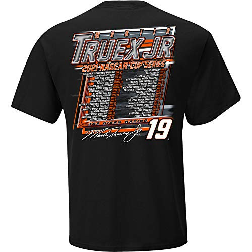 Checkered Flag Martin Truex Jr 2021 NASCAR Cup Series Schedule T-Shirt Black X-Large