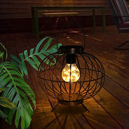 Solar Lanterns OutdoorHanging Solar Lights with Base Waterproof Metal Solar Table Lamp for Garden Yard Patio Pathway Decoration Copper Solar Lanterns OutdoorHanging Solar Lights with Base Waterproof Metal Solar Table Lamp for Garden Yard Patio Pathway Decoration Copper