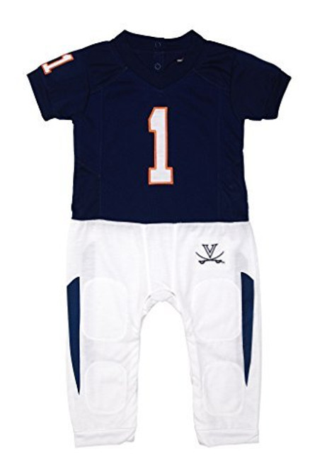 FAST ASLEEP NCAA Virginia Cavaliers Boys Infant Football Uniform Pajamas 6-9 Months NavyWhite FAST ASLEEP NCAA Virginia Cavaliers Boys Infant Football Uniform Pajamas 6-9 Months NavyWhite
