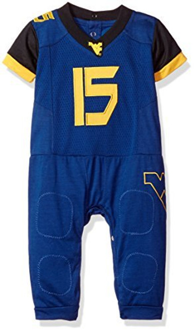 FAST ASLEEP NCAA West Virginia Mountaineers Boys Infant Football Uniform Pajamas 6-9 Months Navy FAST ASLEEP NCAA West Virginia Mountaineers Boys Infant Football Uniform Pajamas 6-9 Months Navy
