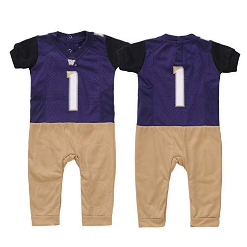 FAST ASLEEP NCAA Boys Infant Football Uniform Pajamas 9-12 Months Purple FAST ASLEEP NCAA Boys Infant Football Uniform Pajamas 9-12 Months Purple