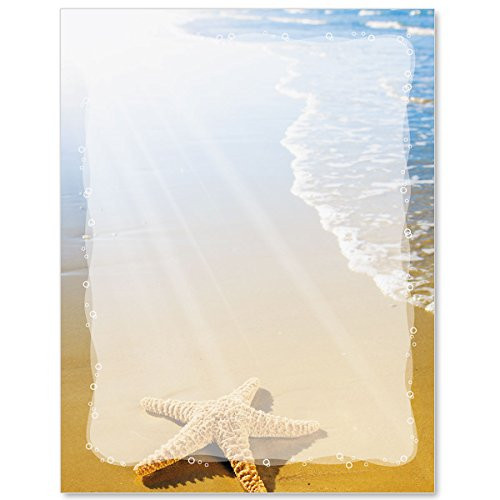 PaperDirect Paradise Found Beach Letter Papers 100 Count