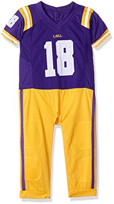 FAST ASLEEP NCAA LSU Tigers Boys Infant Football Uniform Pajamas 6-9 Months PurpleGold FAST ASLEEP NCAA LSU Tigers Boys Infant Football Uniform Pajamas 6-9 Months PurpleGold