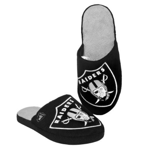 FOCO NFL 2011 Big Logo Men Slipper Tpr Sole Oakland Raiders Small