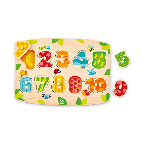Hape Number Peg Puzzle Game, Multicolor, 5'' x 2''