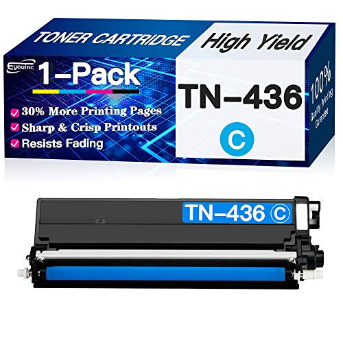 Eyouinc Compatible Toner Cartridge Replacement for TN436C TN-436C TN436 TN-436 use for Brother MFC-L8900CDW MFC-L9570CDW HL-L8360CDW HL-L9310CDW Printer Cyan