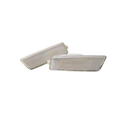 PAKCEEINC SmokeClearAmberGrey Len Front Bumper Side Marker Reflector Fender Replacement for VW Golf Jetta MK5 Clear Len PAKCEEINC SmokeClearAmberGrey Len Front Bumper Side Marker Reflector Fender Replacement for VW Golf Jetta MK5 Clear Len