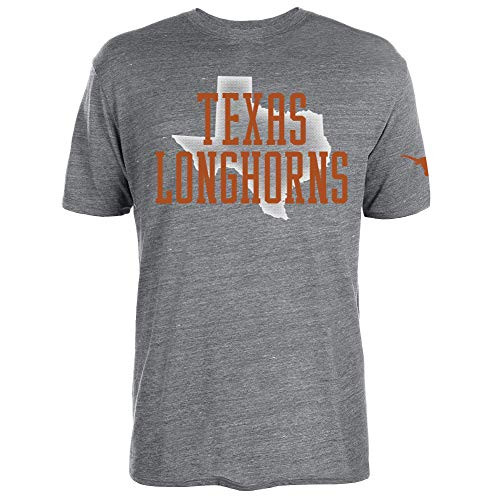 University of Texas Authentic Apparel NCAA Texas Longhorns Mens Geoff Tri-Blend Tee Gray Small