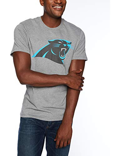 OTS NFL Carolina Panthers Mens Rival Tee Grey Logo Large