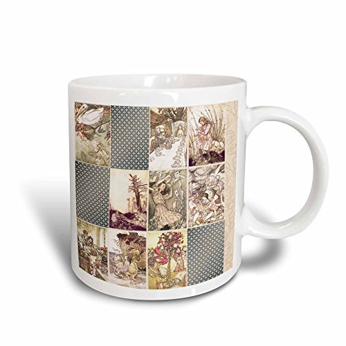 3dRose mug_79378_3 "Vintage Alice in Wonderland Art Collage" Magic Transforming Mug, 11 oz, Multicolor 3dRose mug_79378_3 "Vintage Alice in Wonderland Art Collage" Magic Transforming Mug, 11 oz, Multicolor