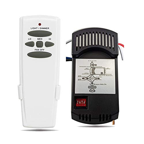 Universal Ceiling Fan Remote Control and Receiver Kit Replacement of Hampton Bay Harbor Breeze Hunter UC7078T Fan-HD5 Kit