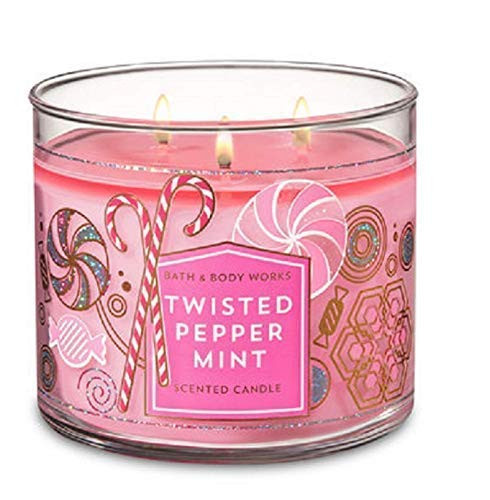Bath  and  Body Works 3-Wick Scented Candle in Twisted Peppermint