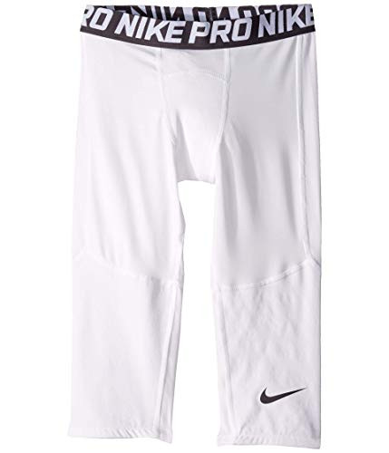 Nike Pro Boys 34 Printed Training Leggings WhiteBV3506-100Black Large