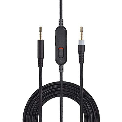 Saqico Replacement Cable for Hyperx Cloud Alpha and Hyperx Cloud Aux Mic Cord for Cloud MixPS4Xbox OneNintendo Switch Gaming Headsets with Inline Mute and Volume Control_ 2M_ Note No Inline Mic