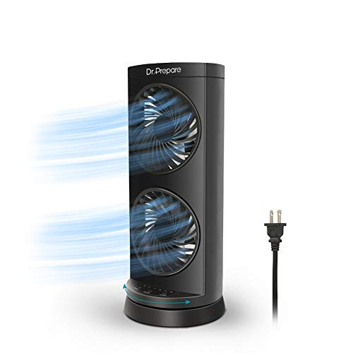 Dr_ Prepare Tower Fan Oscillating Fan Portable Desk Fan with 3-Speed Options Dual Air Circulation 110° Oscillation 3 Timers Personal Quiet Table Fan for Home Office Desktop Bedroom Dr_ Prepare Tower Fan Oscillating Fan Portable Desk Fan with 3-Speed Options Dual Air Circulation 110° Oscillation 3 Timers Personal Quiet Table Fan for Home Office Desktop Bedroom