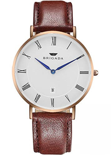 BRIGADA Womens Watches Minimalist Womens Dress Watch Waterproof Rose Gold Business Casual Women Wrist Watch Swiss Brand