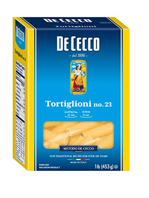 De Cecco Semolina Pasta Tortiglioni No_23 1 Pound Pack of 12 De Cecco Semolina Pasta Tortiglioni No_23 1 Pound Pack of 12