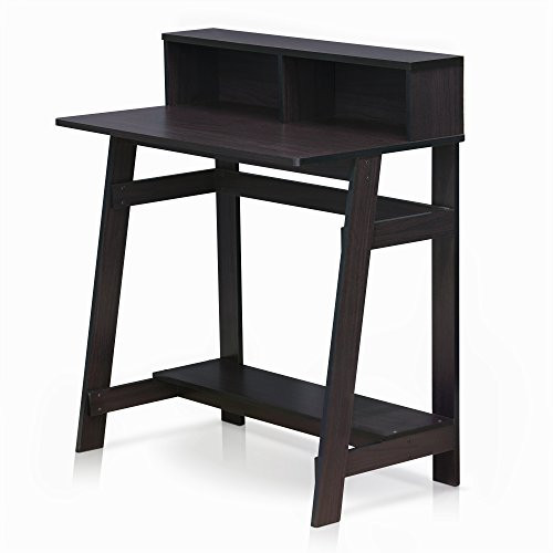 FURINNO Simplistic A Frame Computer Desk Dark Walnut