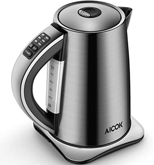 Electric Kettle Temperature Control AICOK Stainless Steel Tea Kettle with Variable Temp Cordless Electric Water Kettle with 1500W SpeedBoil Auto Shut Off and Boil-Dry Protection 1_7-Liter Electric Kettle Temperature Control AICOK Stainless Steel Tea Kettle with Variable Temp Cordless Electric Water Kettle with 1500W SpeedBoil Auto Shut Off and Boil-Dry Protection 1_7-Liter