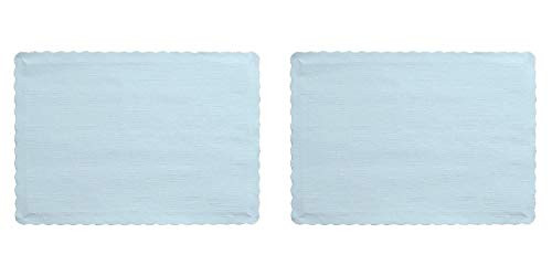 Creative Converting 50 Count Touch of Color Paper Placemats, Pastel Blue (2 pack)