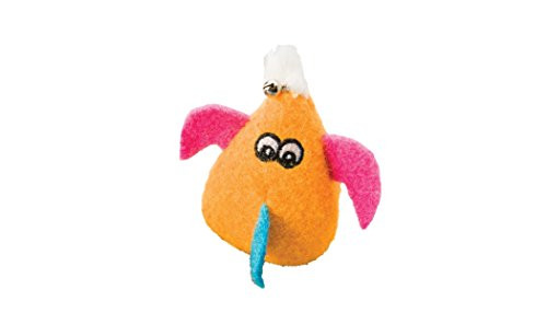 SPOT Ethical Pets Funny Bird with Catnip Whiskins Felt Cat Toy_ Assorted