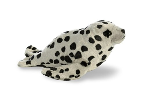 Aurora World Harbor Seal Plush, Black/White, Small